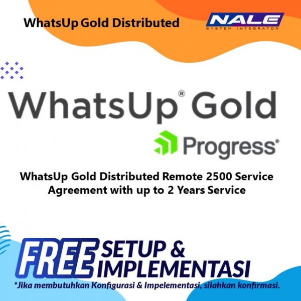 WhatsUp Gold Distributed Remote 2500 Service Agreement with up to 2 Years Service